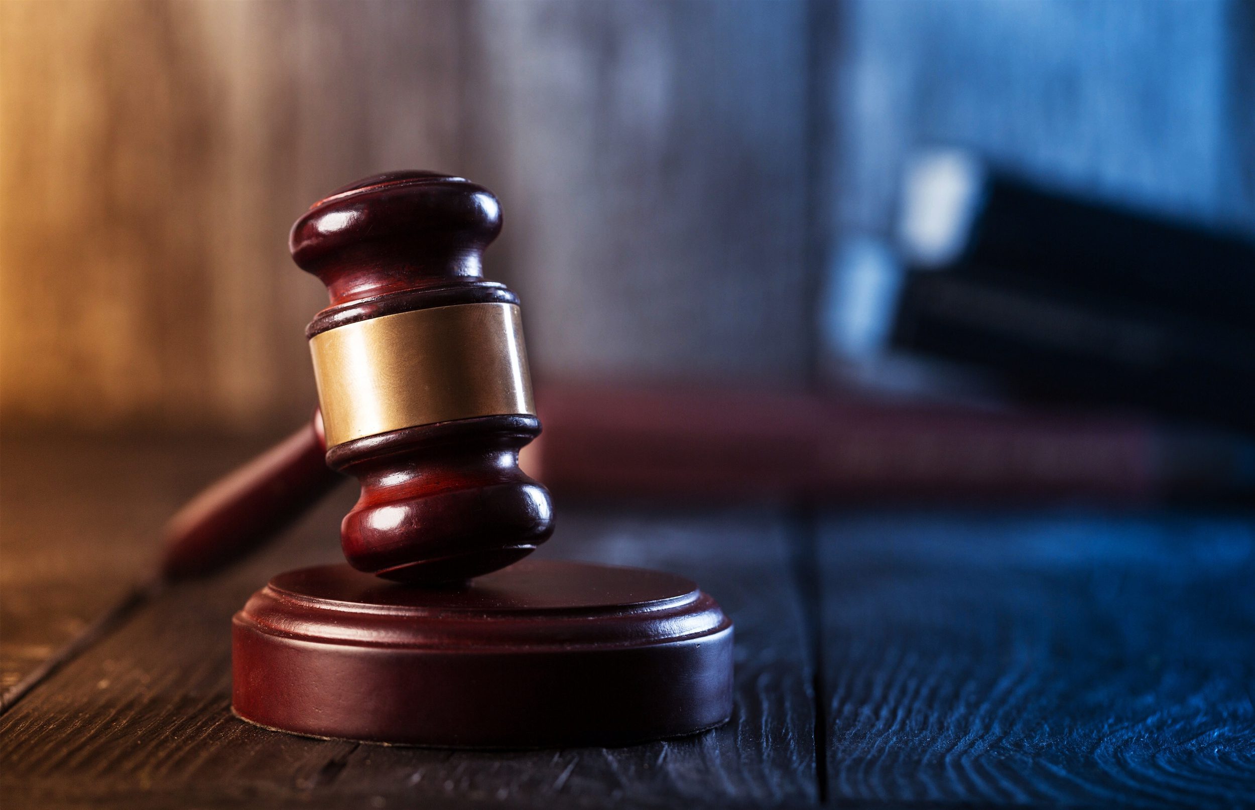 Wooden judge gavel